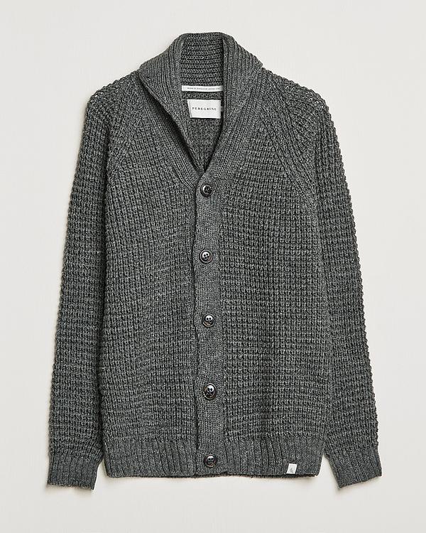 Dark grey cardigan from Peregrine