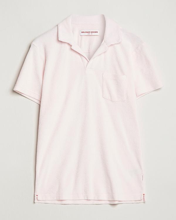 Light pink short sleeve polo shirt from Orlebar Brown