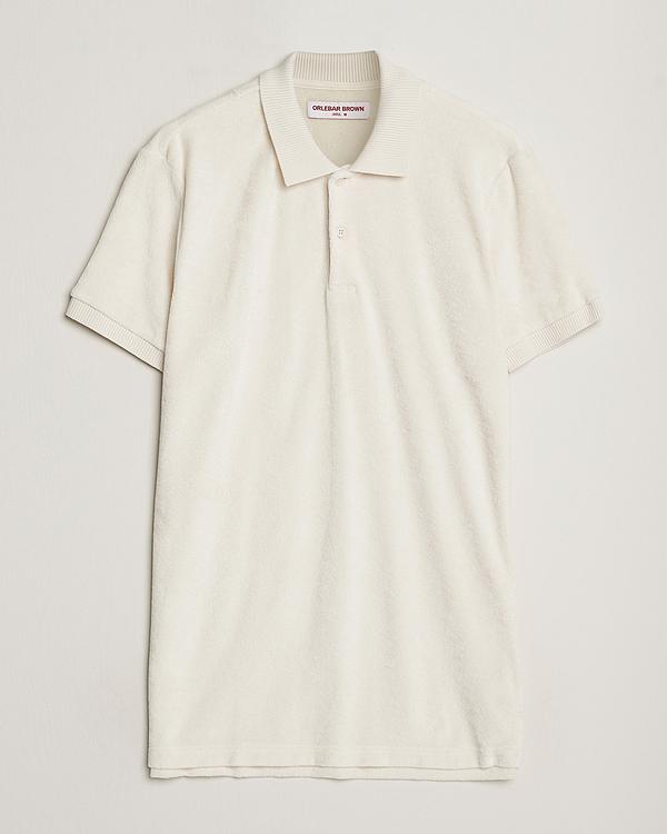 White short sleeve polo shirt from Orlebar Brown