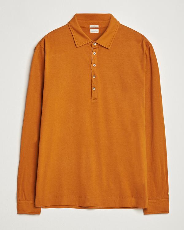 Brown long sleeve polo shirt from Massimo Alba