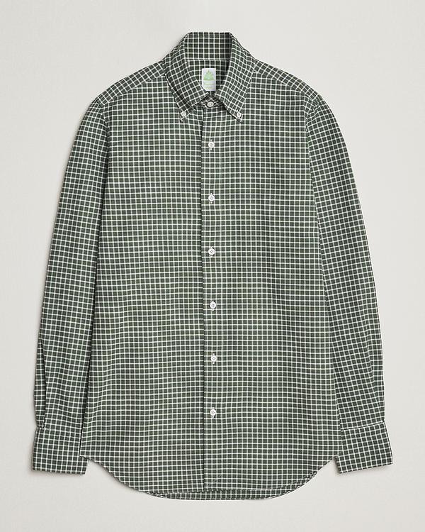 Checkered dark green casual shirt from Finamore Napoli
