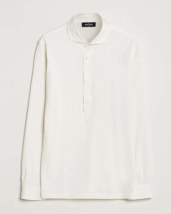 White long sleeve polo shirt from Gran Sasso