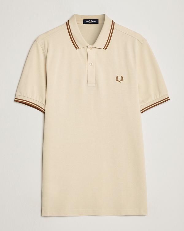 Beige short sleeve polo shirt from Fred Perry