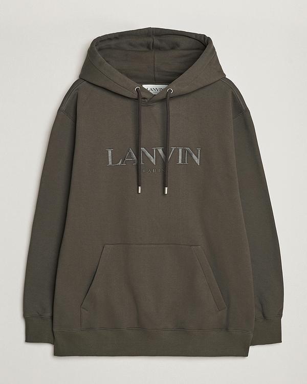 Print dark green hooded sweatshirt from Lanvin