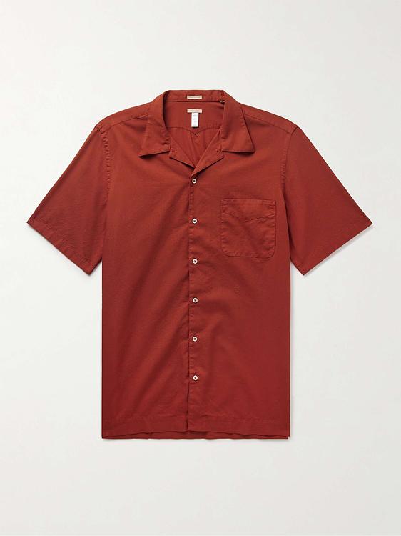 Dark red short sleeve polo shirt from Massimo Alba