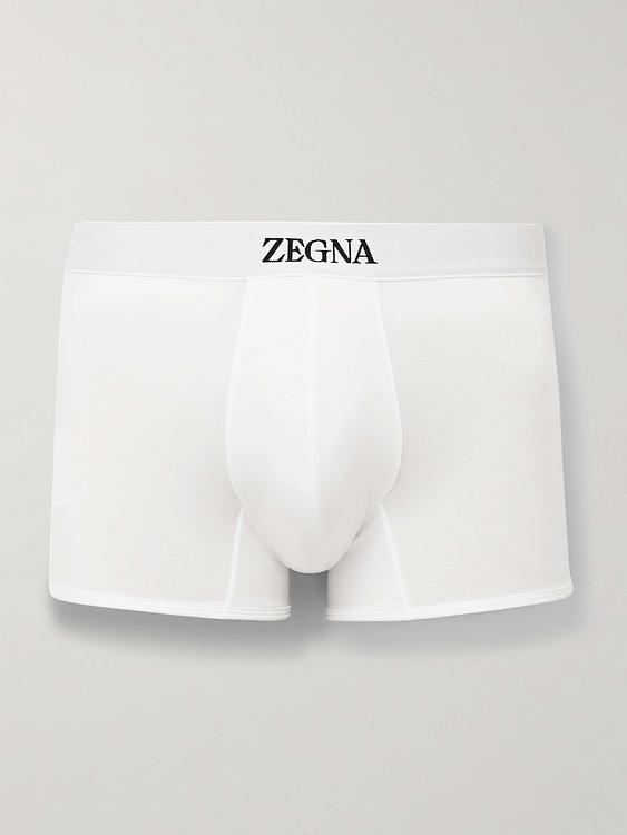 Print white boxer briefs from Zegna