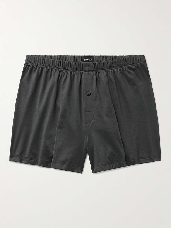 Dark grey boxer shorts from Hanro
