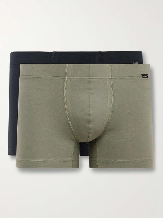 Taupe boxer briefs from Hanro