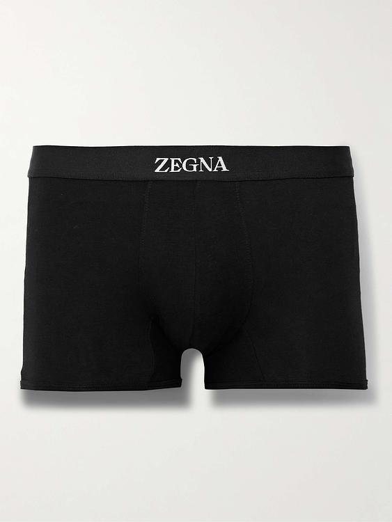 Print black boxer briefs from Zegna