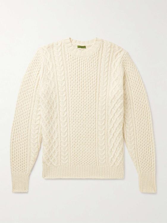 White sweater from Sid Mashburn