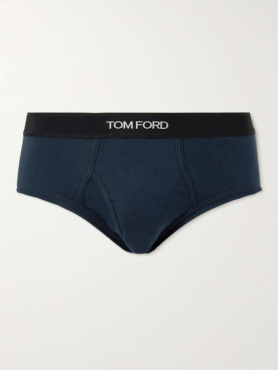 Print dark blue briefs from Tom Ford