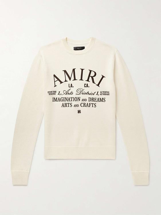Print white sweatshirt from Amiri