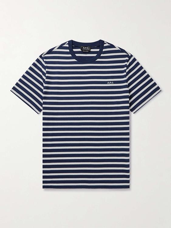 Striped dark blue t-shirt from A.P.C