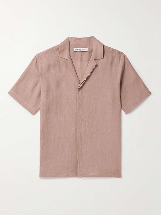 Grey short sleeve polo shirt from Orlebar Brown