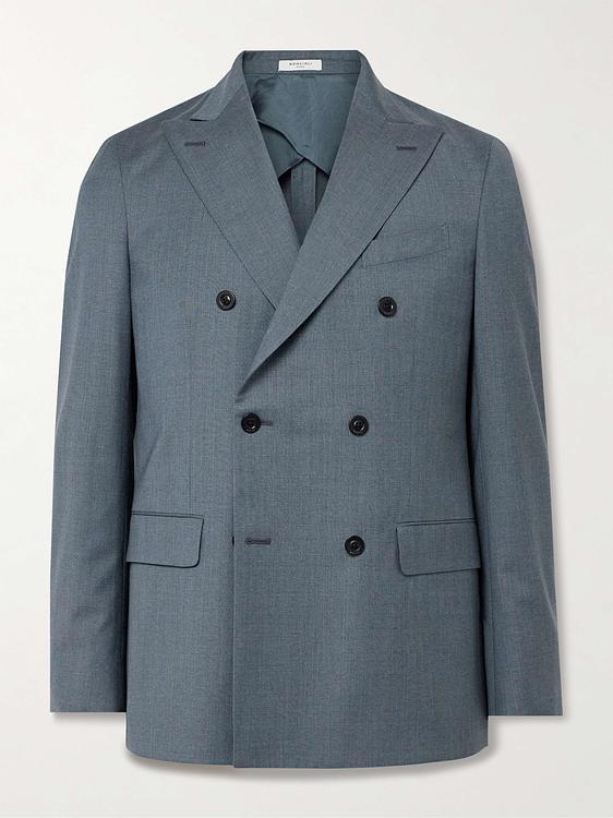 Dark grey double-breasted suit jacket from Boglioli