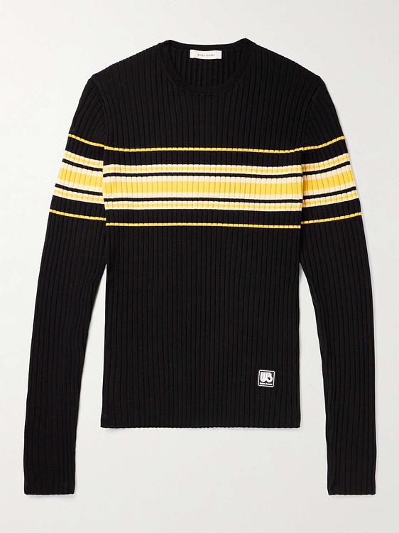 Striped black sweater from Wales Bonner