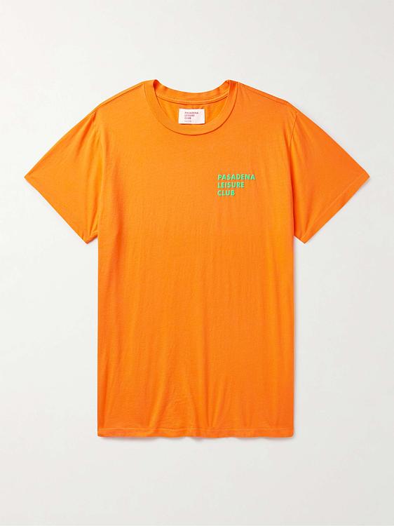 Orange t-shirt from Pasadena Leisure Club