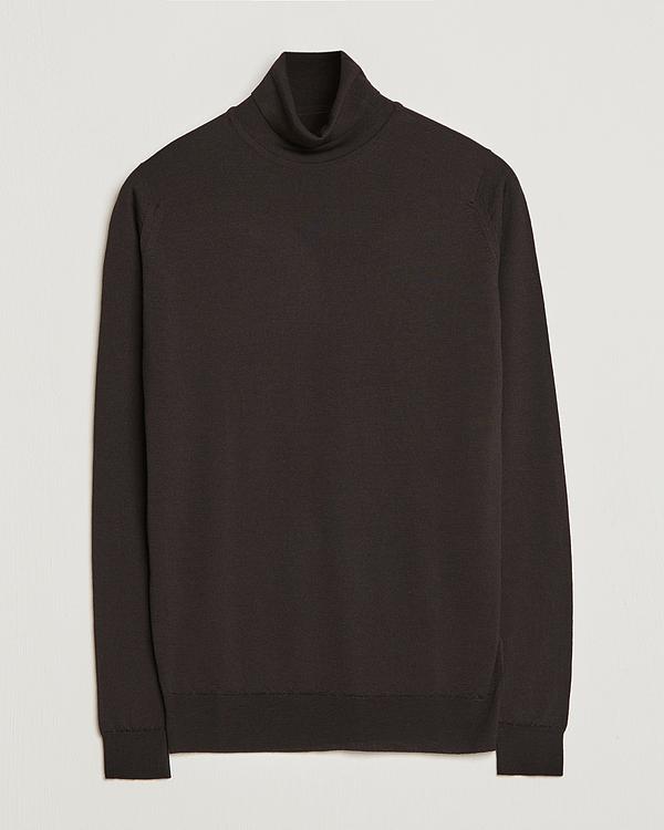 Brown turtleneck from John Smedley