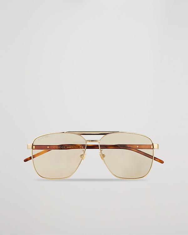 Dark yellow d-frame sunglasses from Gucci