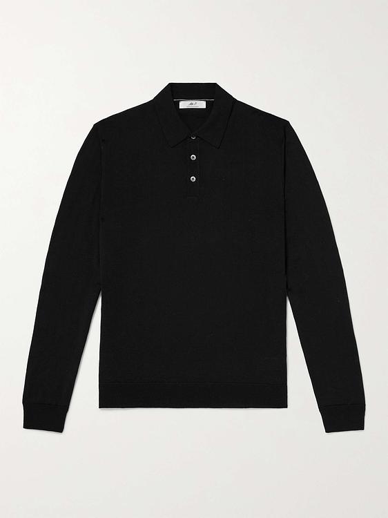 Black henley shirt from Mr P.