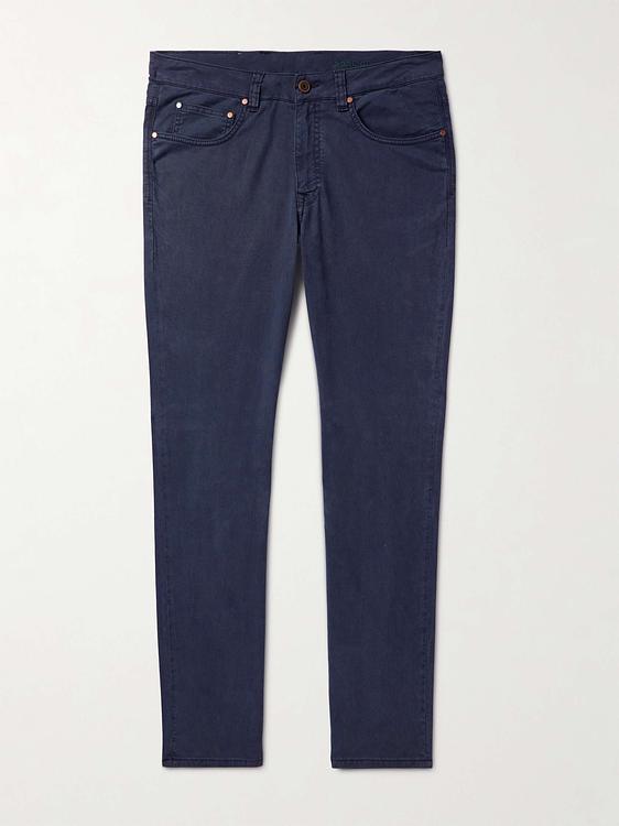 Dark blue chinos from Boglioli