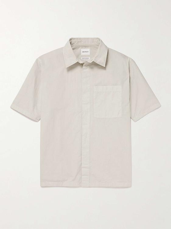 White short sleeve polo shirt from Norse Projects