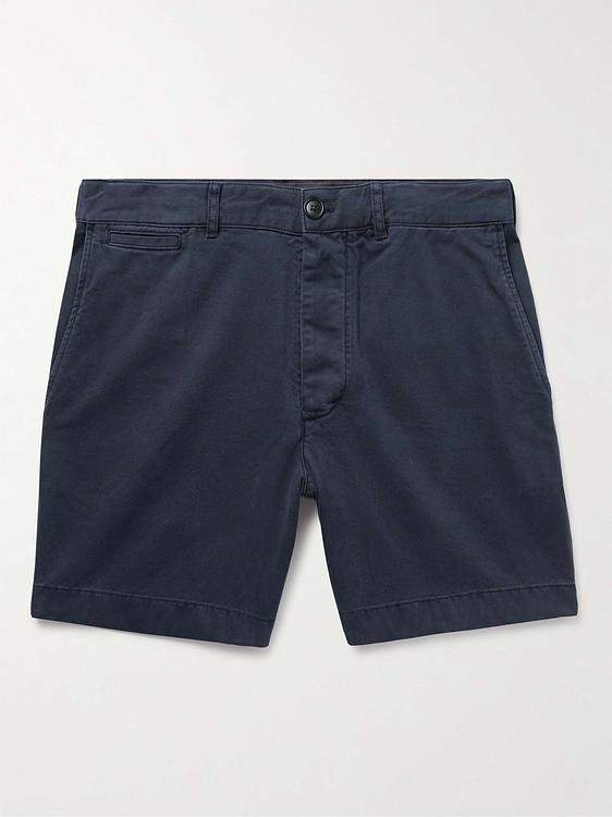 Dark blue chino shorts from Alex Mill