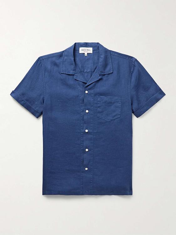 Dark blue short sleeve shirt from Alex Mill