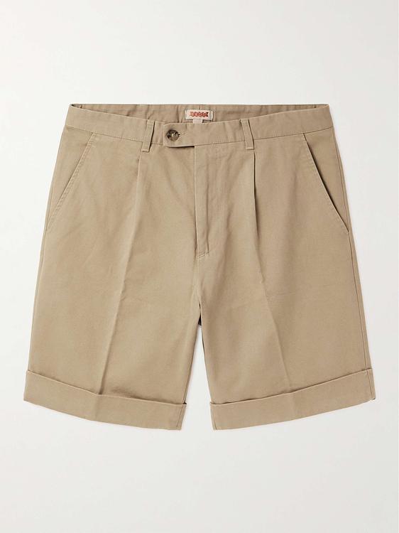 Taupe chino shorts from Baracuta