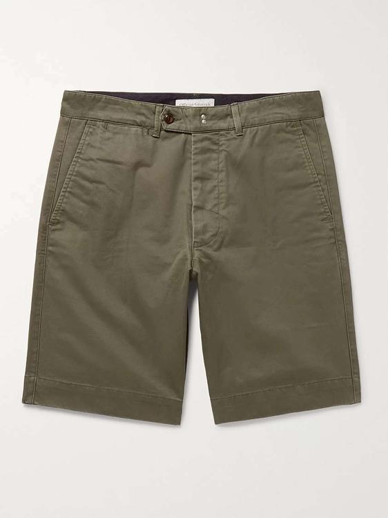 Dark green chino shorts from Officine Générale