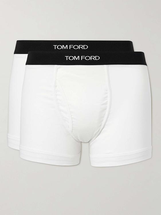 Print white boxer briefs from Tom Ford