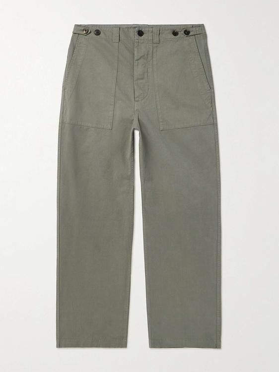 Taupe casual trousers from Miles Leon