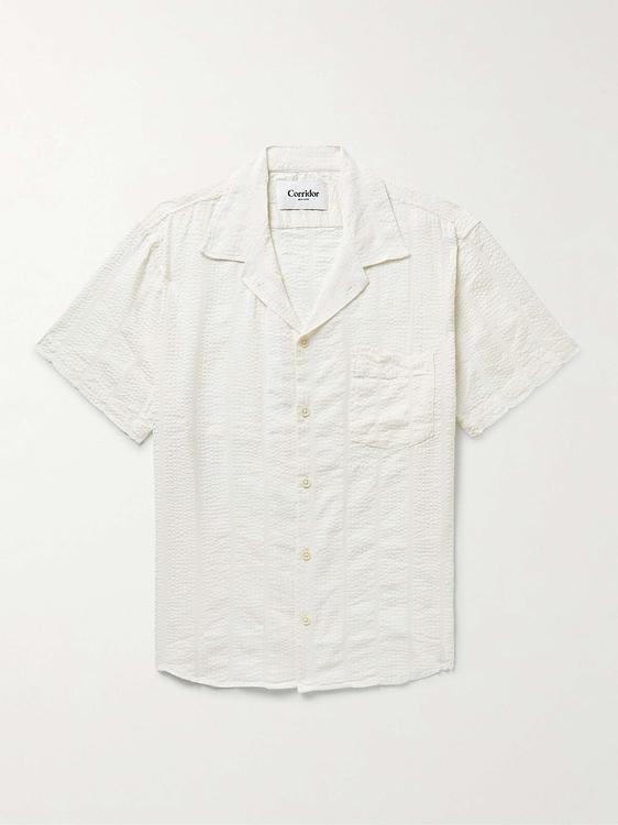 White short sleeve polo shirt from Corridor