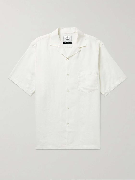 White short sleeve polo shirt from Portuguese Flannel