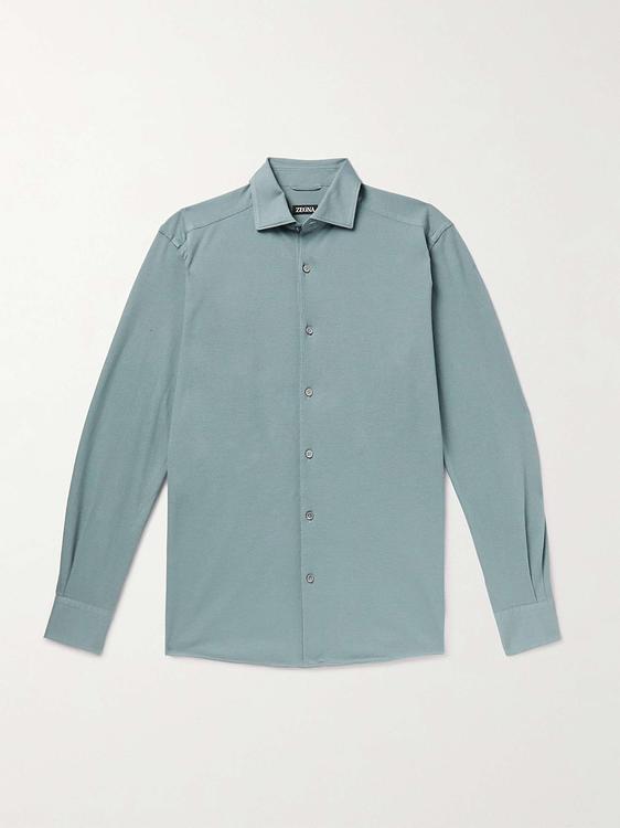 Blue casual shirt from Zegna