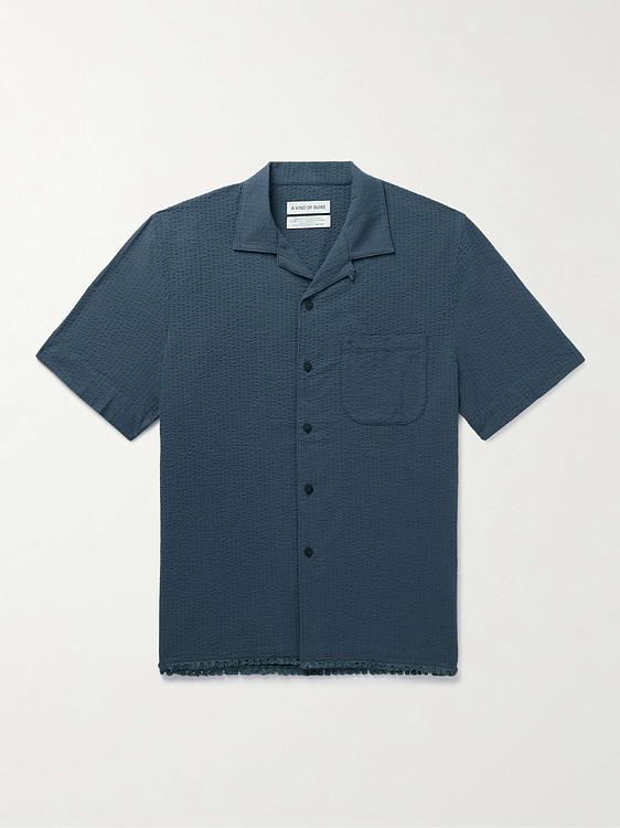 Dark blue short sleeve shirt from A Kind Of Guise