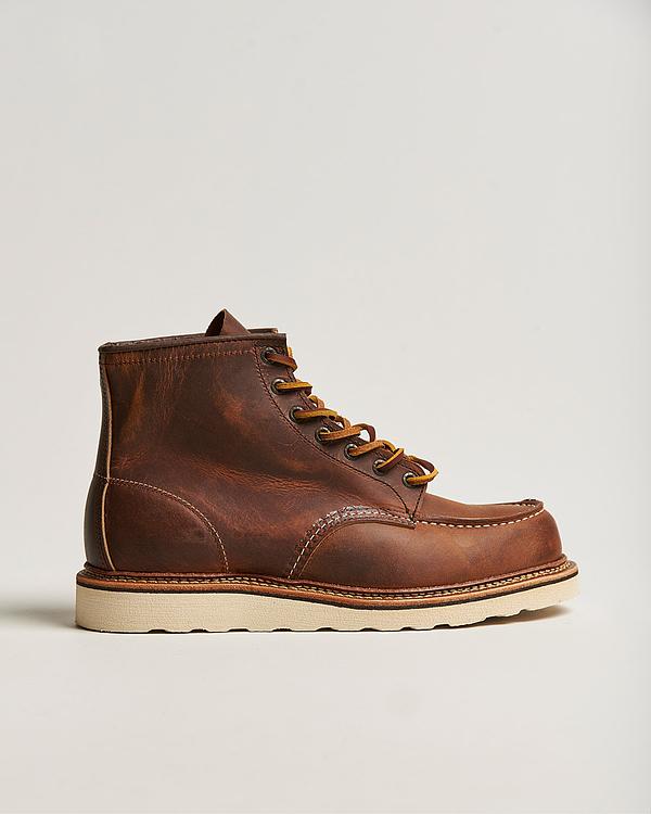 Dark brown lace-up boots from Red Wing Shoes