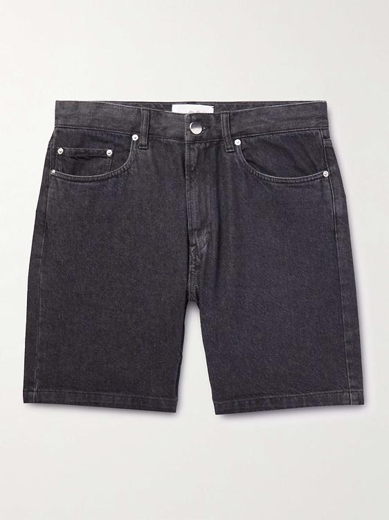 Dark grey denim shorts from Mr P.
