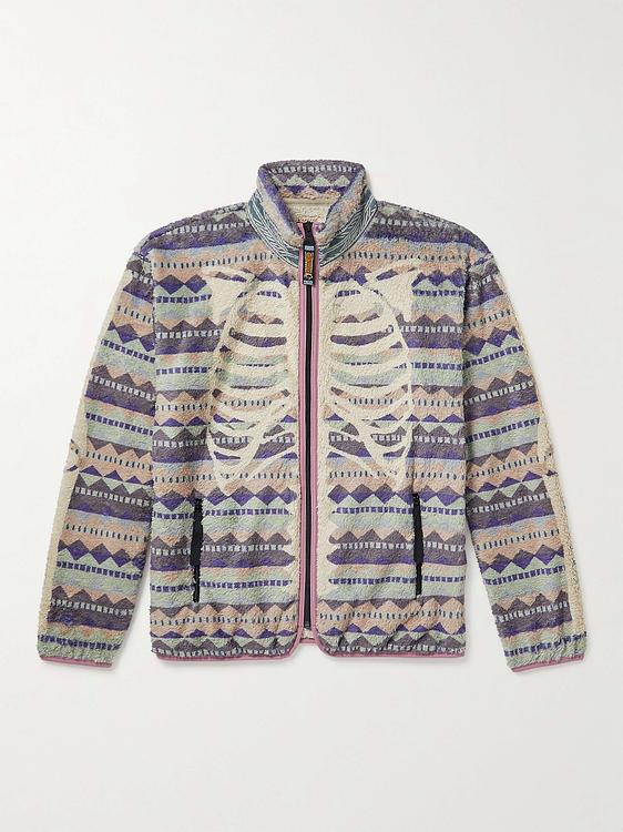 Multicolor fleece jacket from Kapital