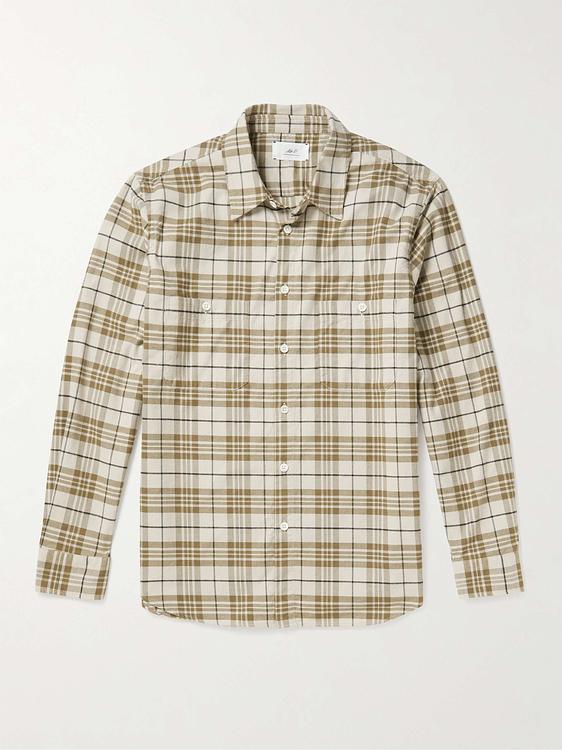 Checkered taupe casual shirt from Mr P.
