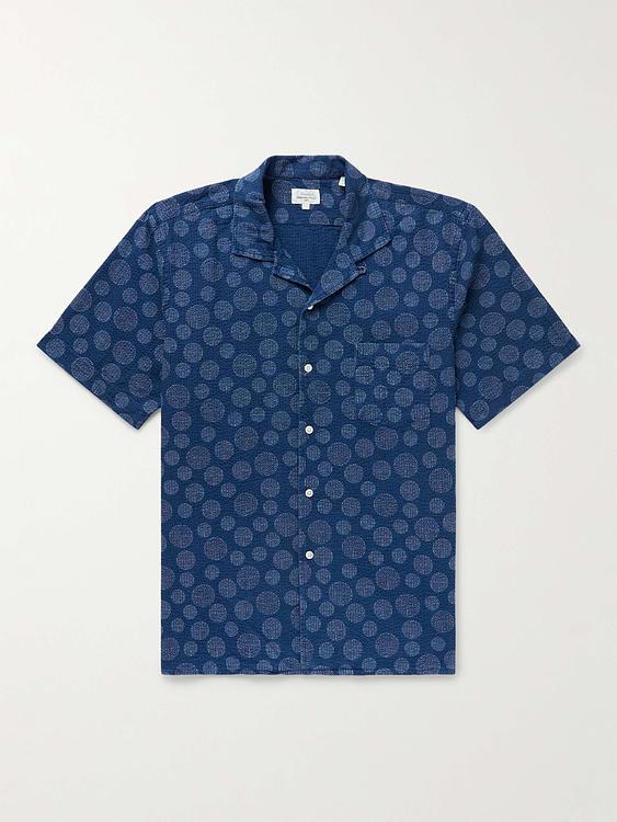 Dark blue short sleeve shirt from Hartford
