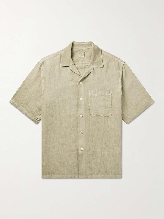 Beige short sleeve shirt from 120% Lino