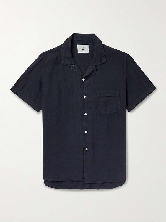 Dark blue short sleeve shirt from La Paz