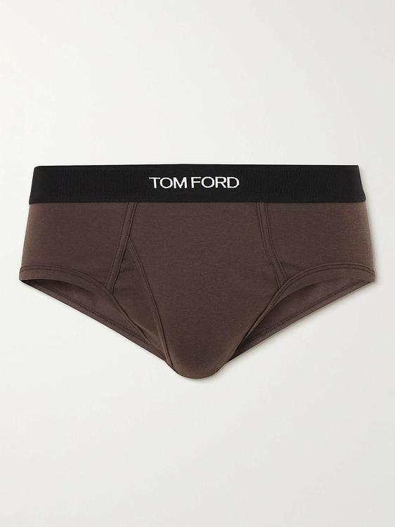 Print dark brown briefs from Tom Ford
