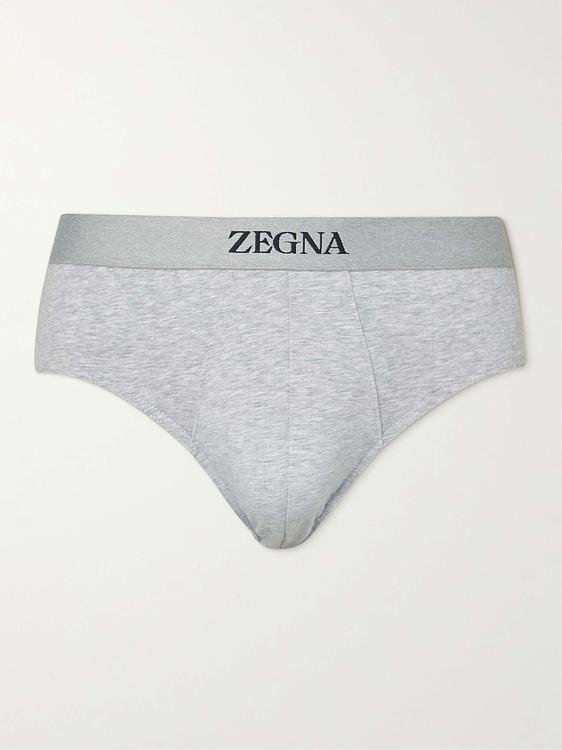 Print grey briefs from Zegna