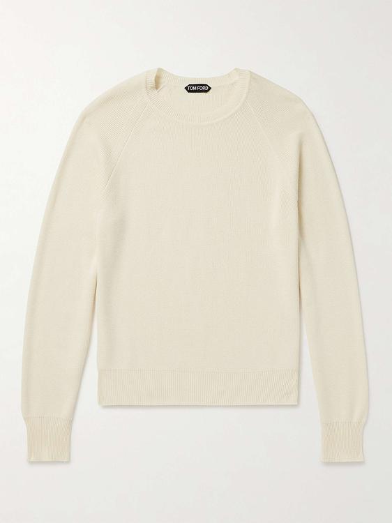 White sweatshirt from Tom Ford