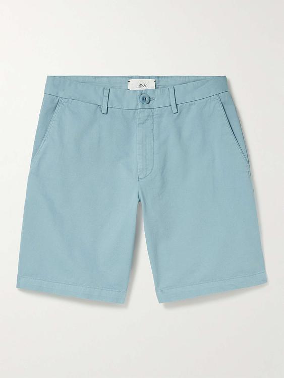 Blue chino shorts from Mr P.