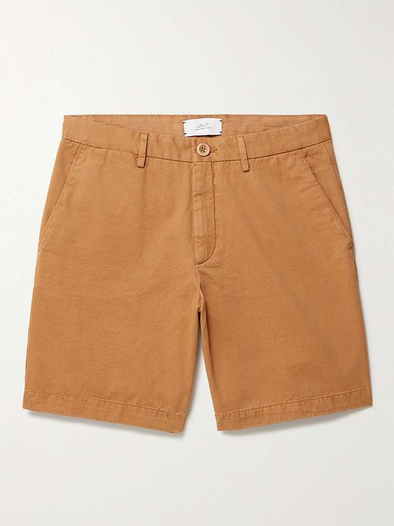 Brown chino shorts from Mr P.