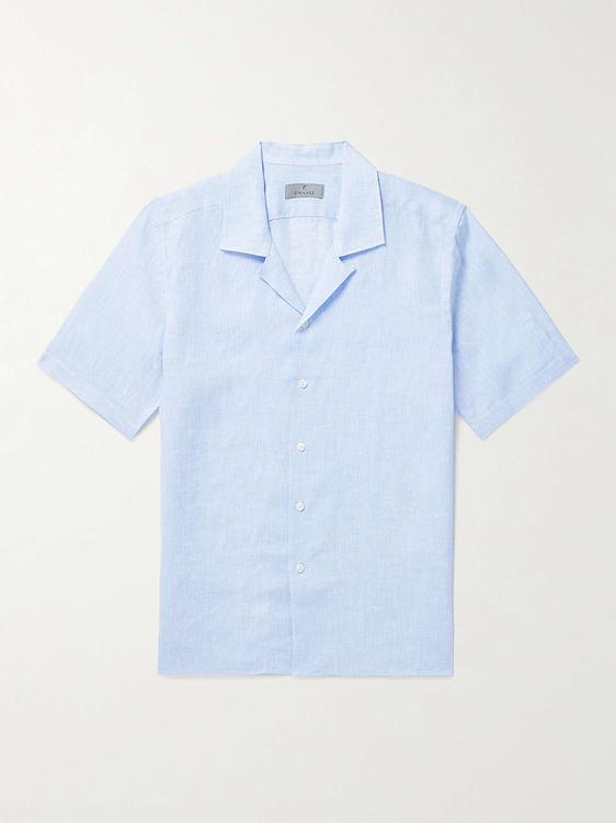 Light blue short sleeve shirt from Canali