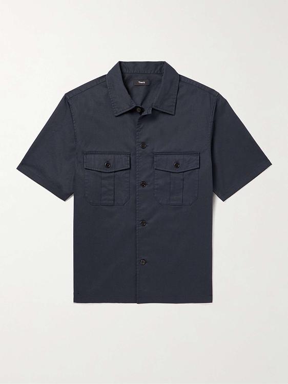 Dark grey short sleeve shirt from Theory